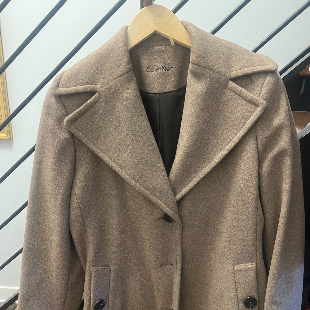 Calvin Klein Tan Pea Coat